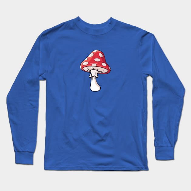 Vector illustration of simple mushroom. Red fly agarics mushroom Long Sleeve T-Shirt by ozant